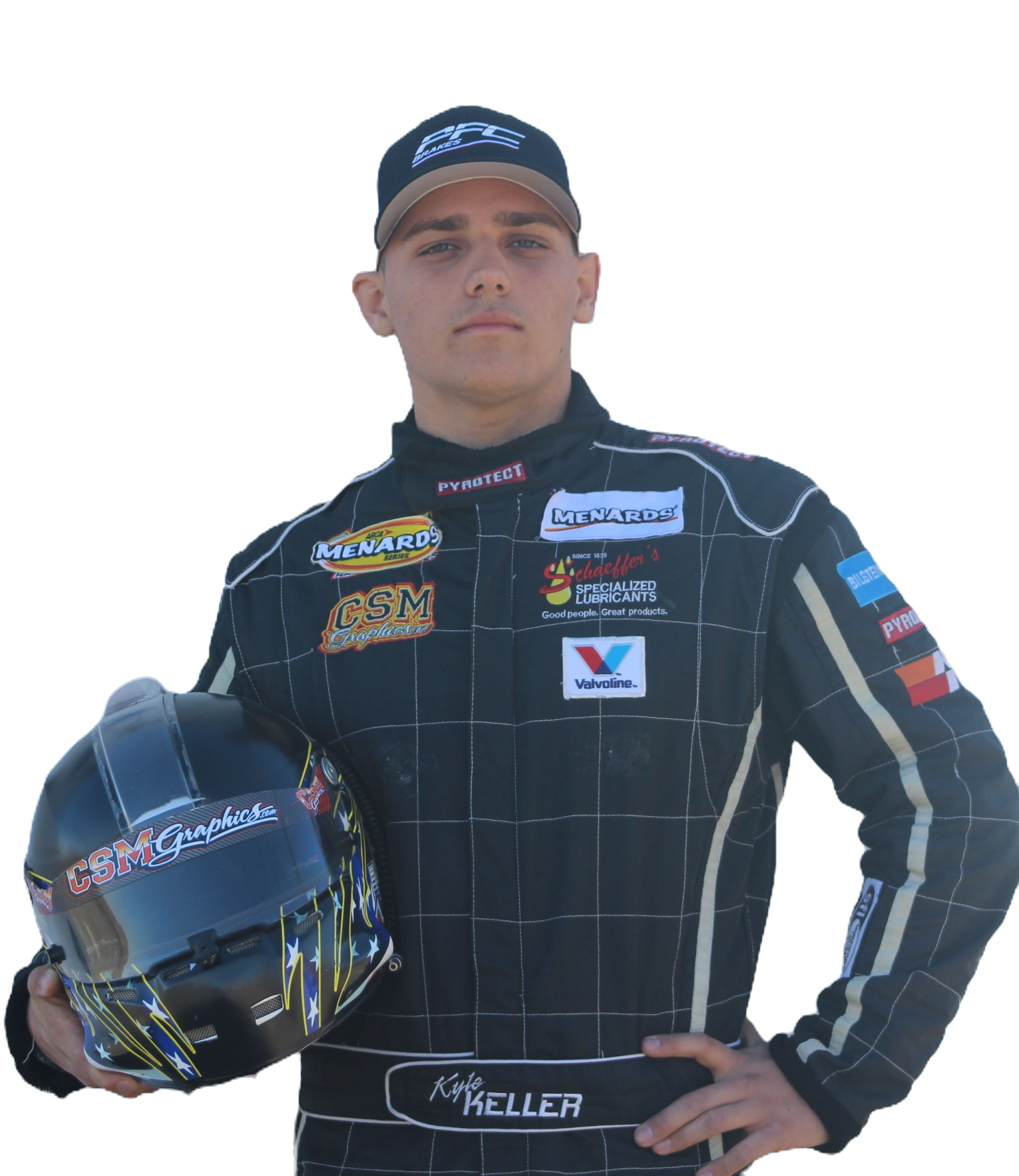 Kyle Keller in his racing suit